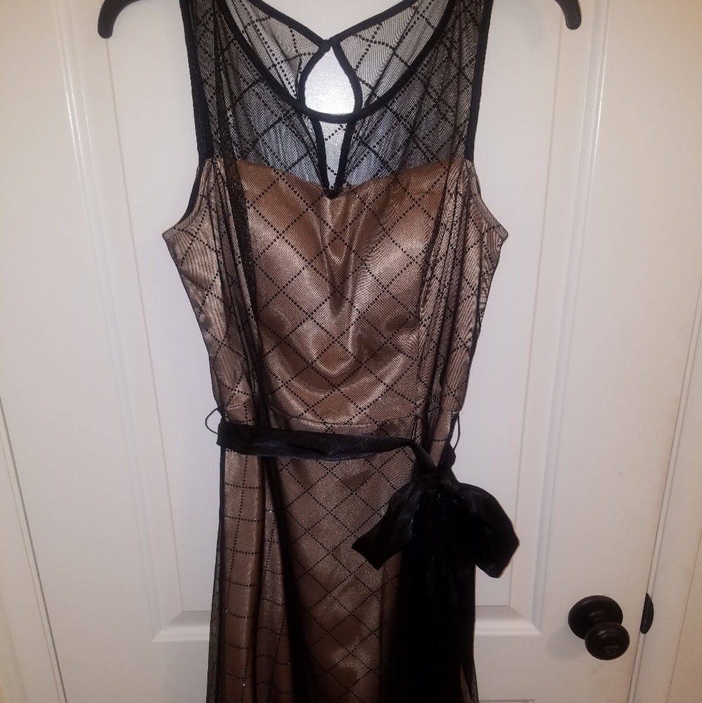 Prom Dress with illusion neckline